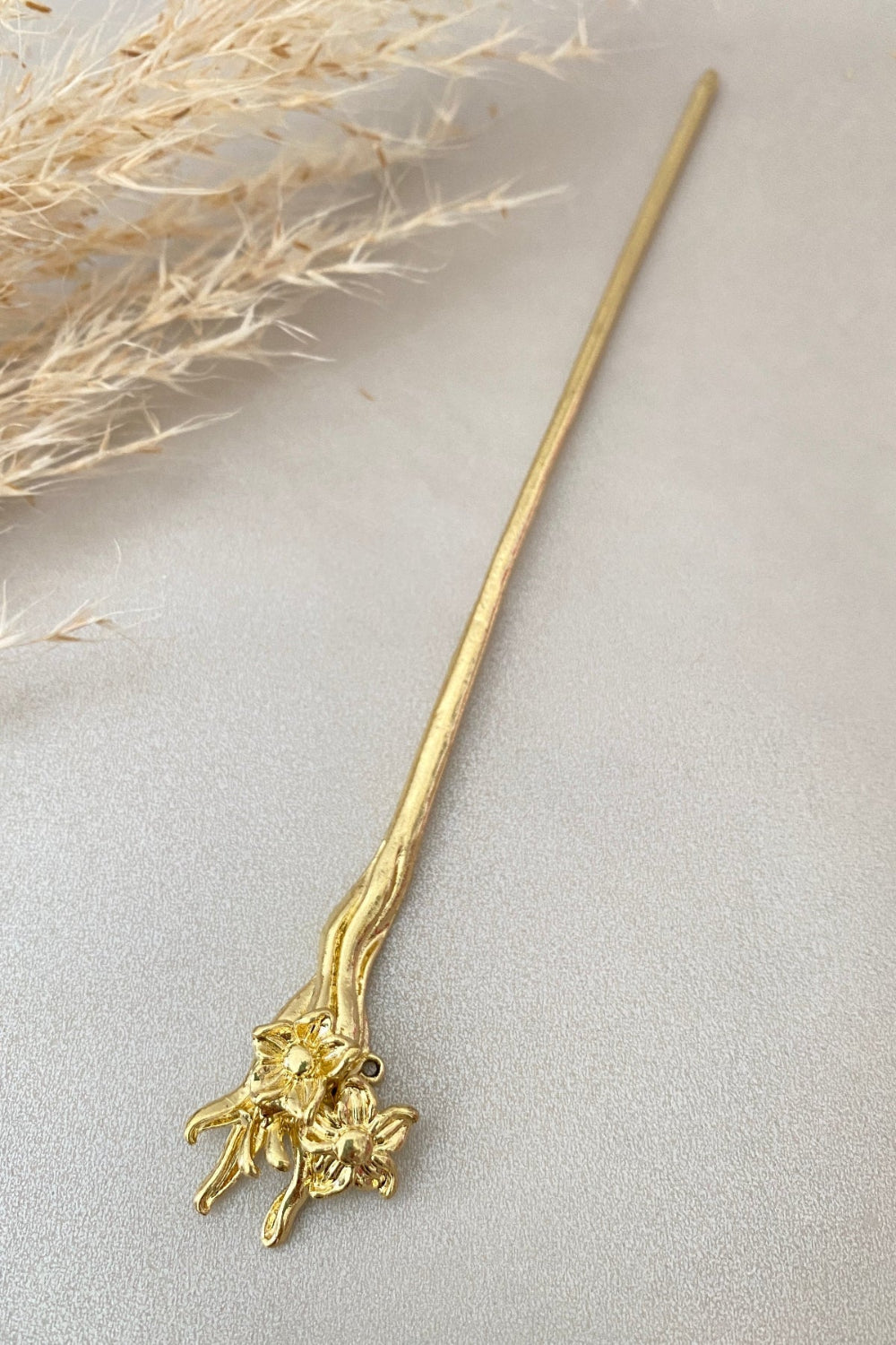 Épingle à cheveux dorée - Les fleurs de douze mois de l'année - HanWen Shop