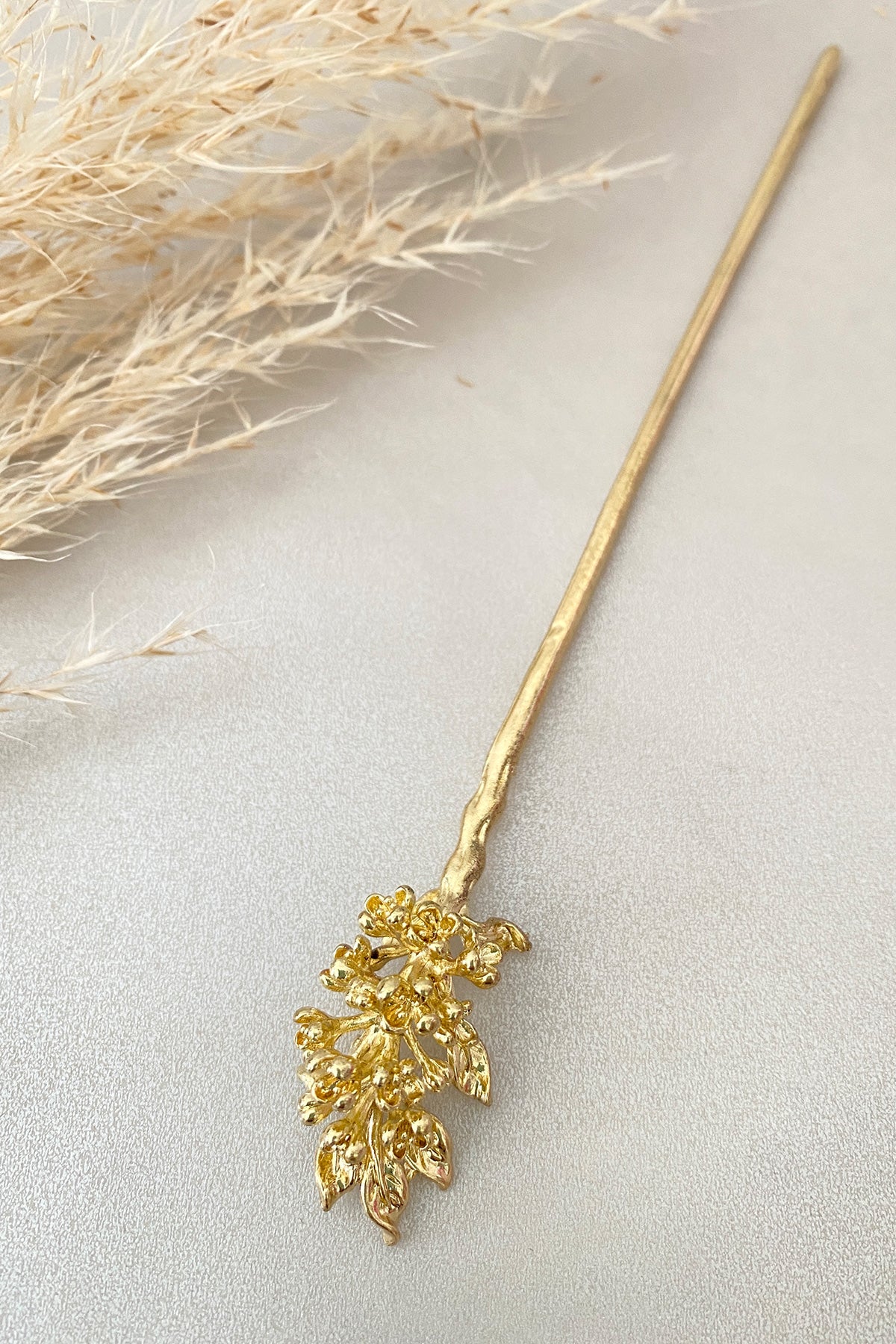 Épingle à cheveux dorée - Les fleurs de douze mois de l'année - HanWen Shop