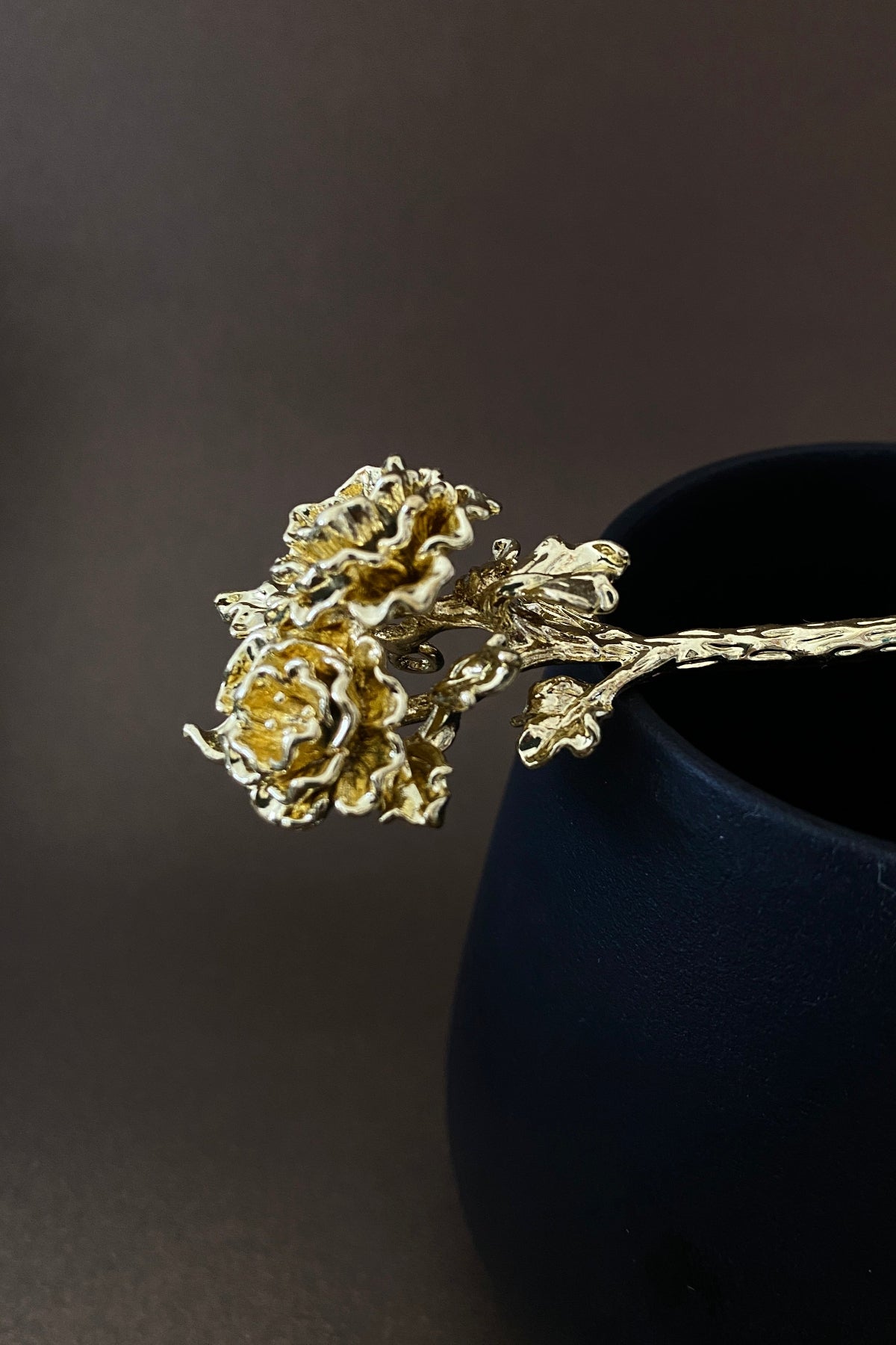 Épingle à cheveux dorée - Les fleurs de douze mois de l'année - HanWen Shop