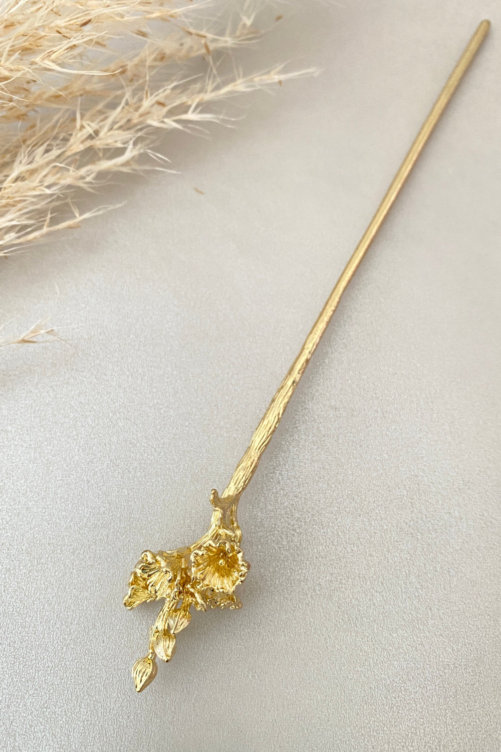 Épingle à cheveux dorée - Les fleurs de douze mois de l'année - HanWen Shop