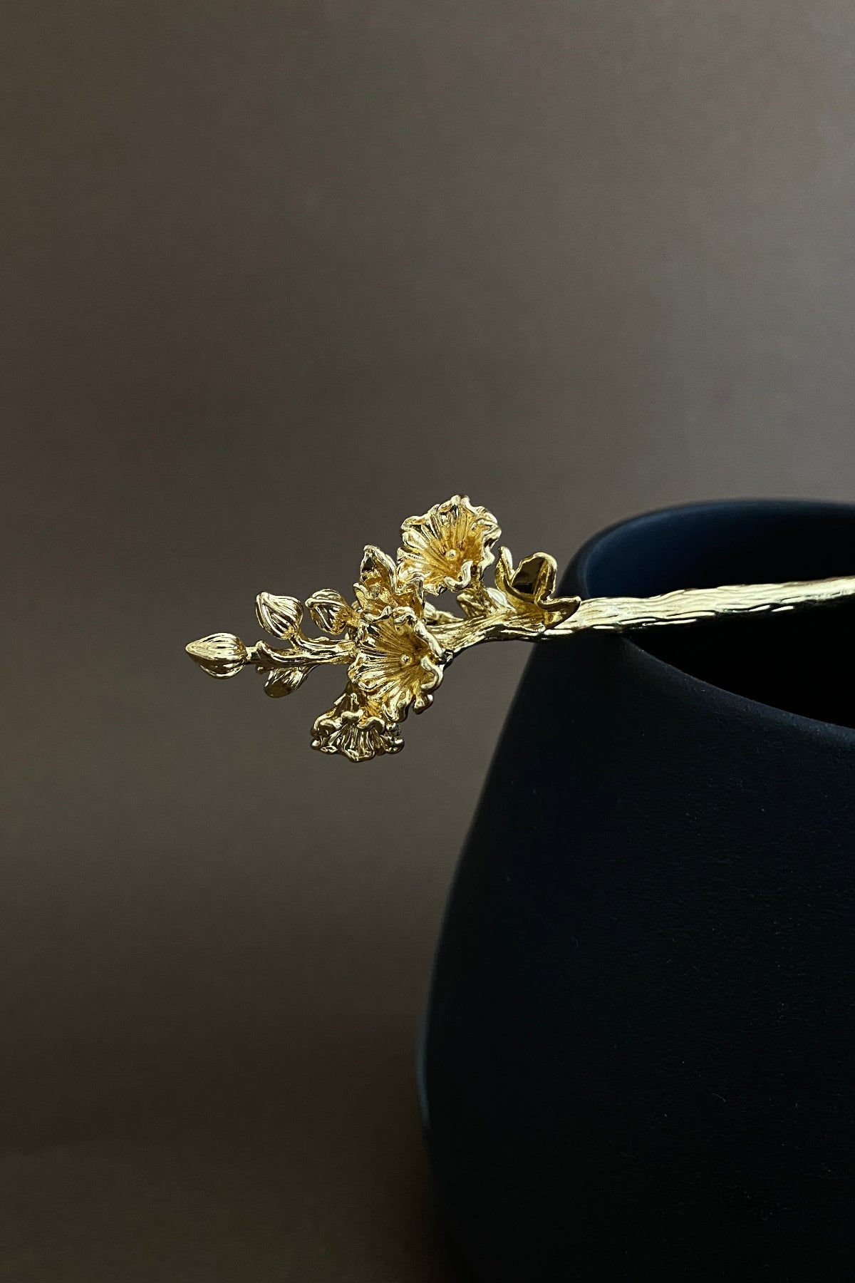 Épingle à cheveux dorée - Les fleurs de douze mois de l'année - HanWen Shop