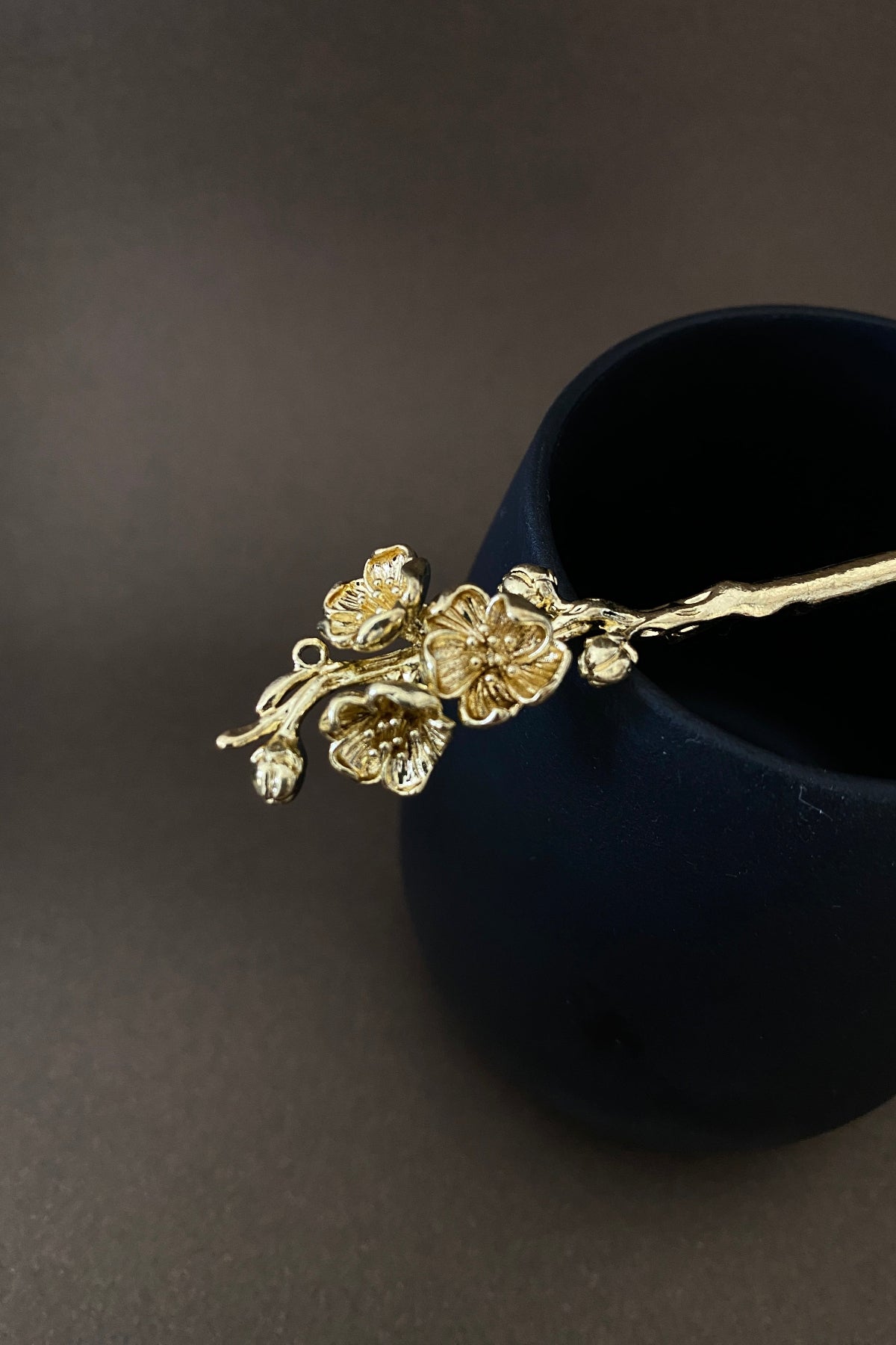 Épingle à cheveux dorée - Les fleurs de douze mois de l'année - HanWen Shop