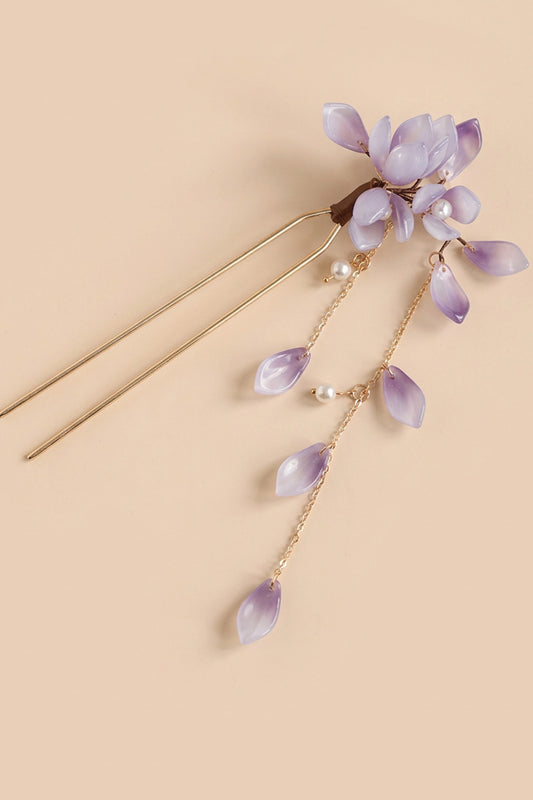 Épingle à cheveux en forme de U - Fleurs de Glycine - HanWen Shop