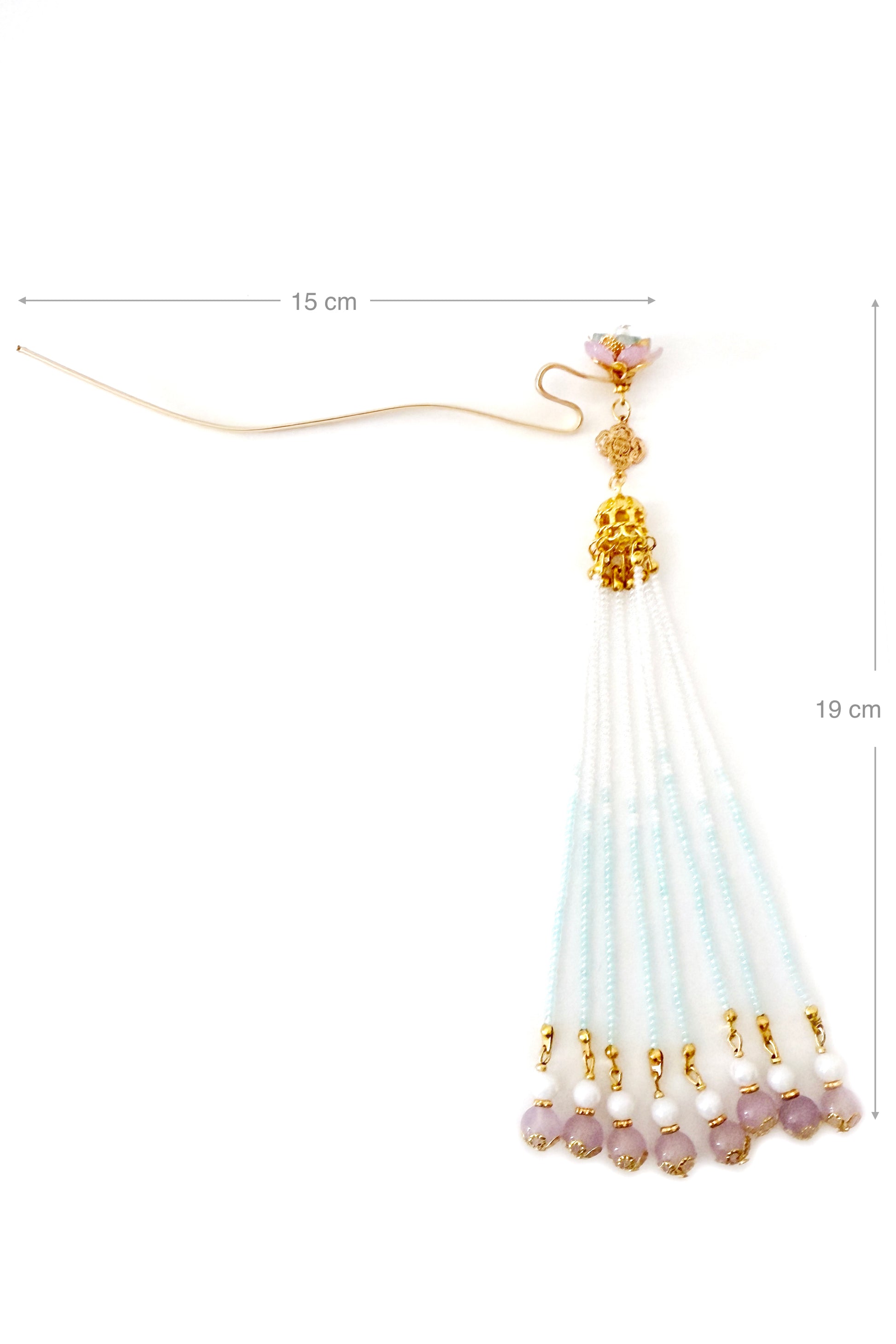 Épingle à cheveux en forme incurvée unique et fait à la main - Teint rosé - HanWen Shop