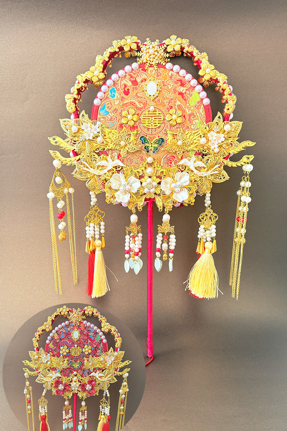 Éventail de mariage traditionnel chinois - “Xi Shan” - HanWen Shop