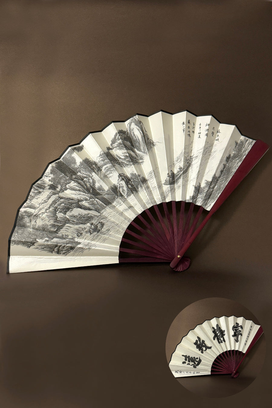 Éventail pliant de taille grand - Collection classique - HanWen Shop