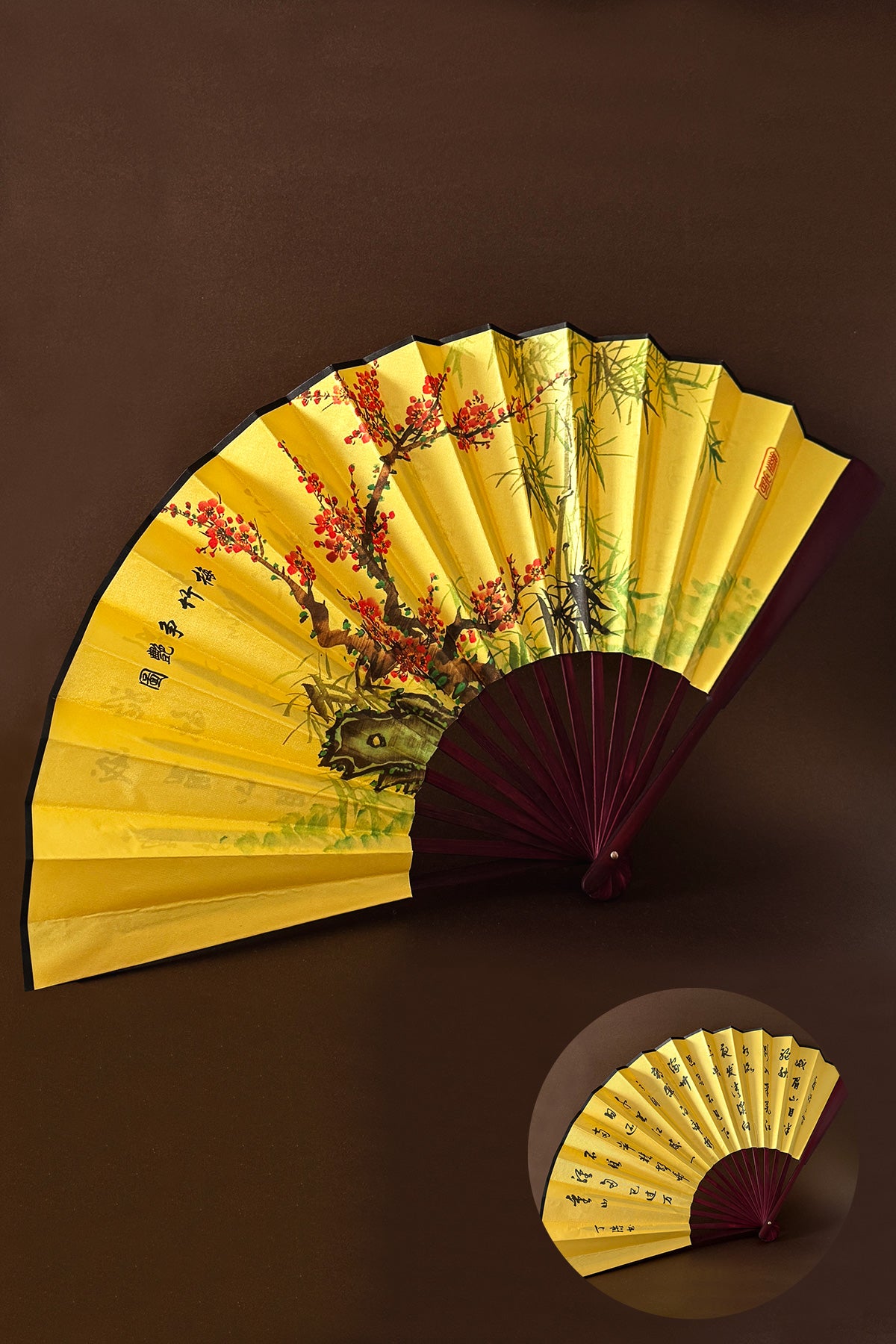 Éventail pliant de taille grand - Collection classique - HanWen Shop