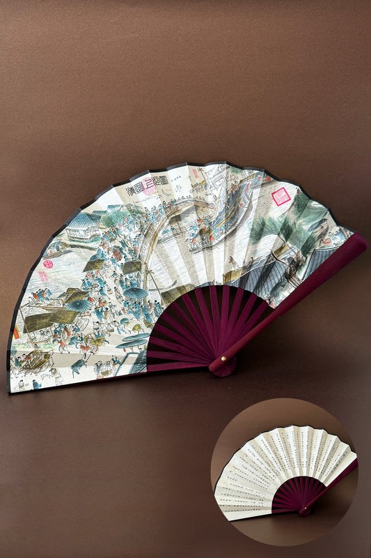 Éventail pliant de taille moyen - Collection classique - HanWen Shop