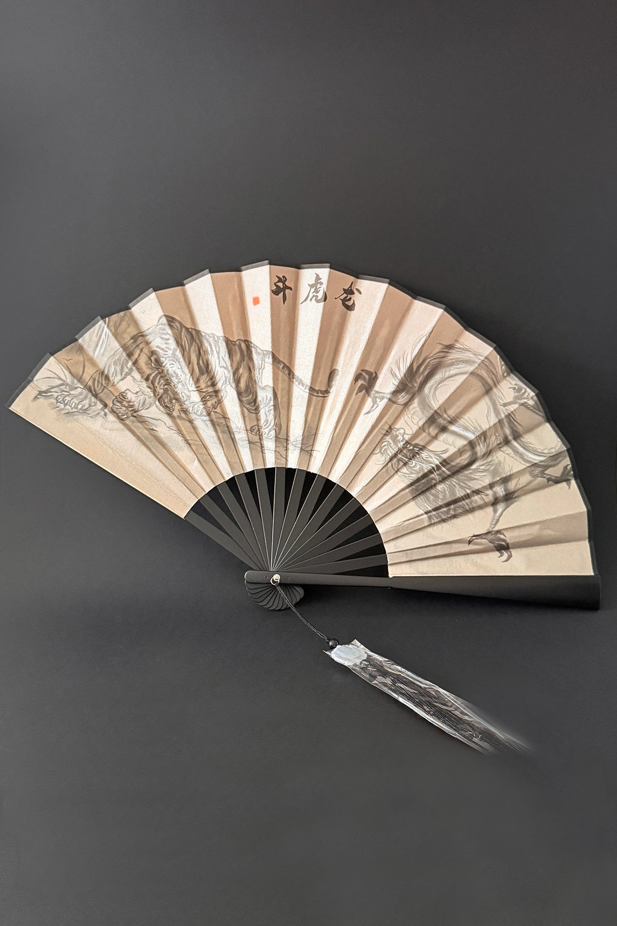 Éventail pliant de taille moyen - Néo-traditionnel - HanWen Shop