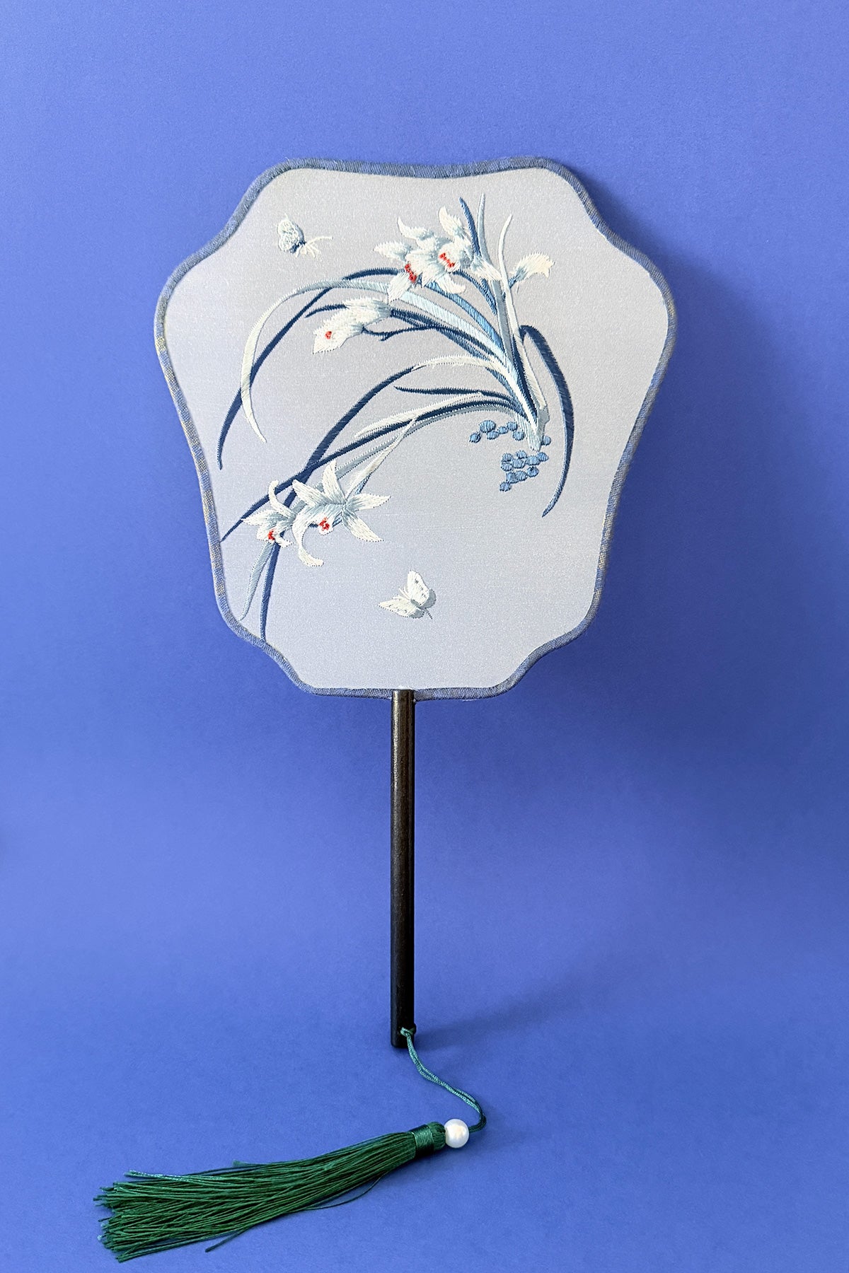 Éventail de soie - En couronne de phénix - HanWen Shop