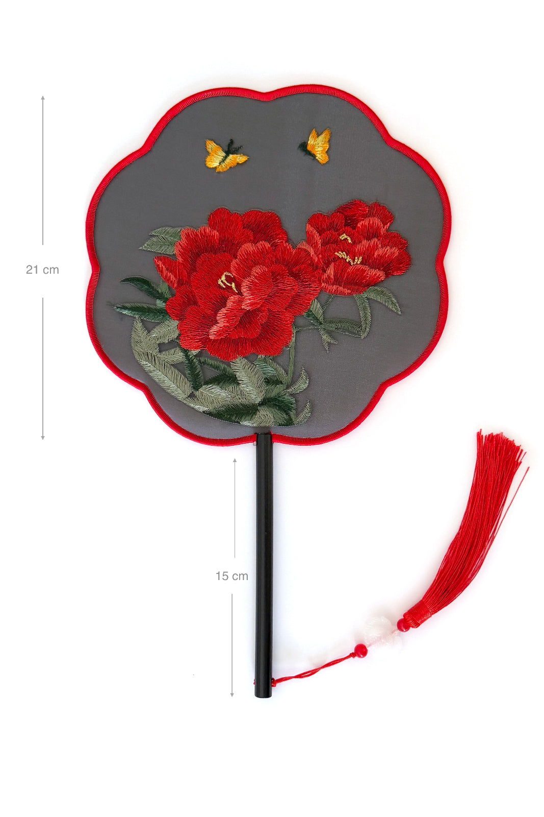 Éventail de soie - En huit pétales - HanWen Shop