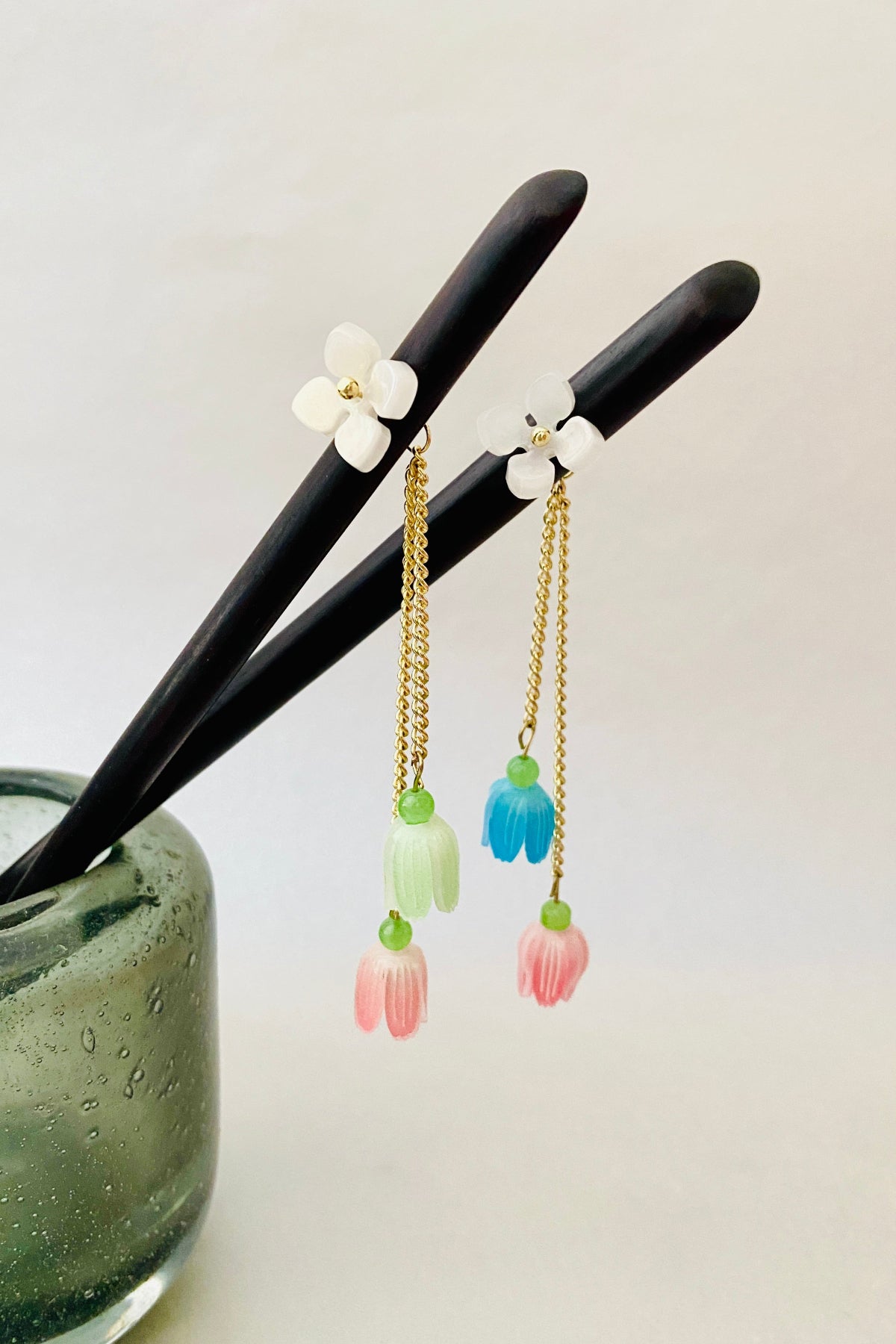 Épingle à cheveux en bois - Fleurs de cloche - HanWen Shop