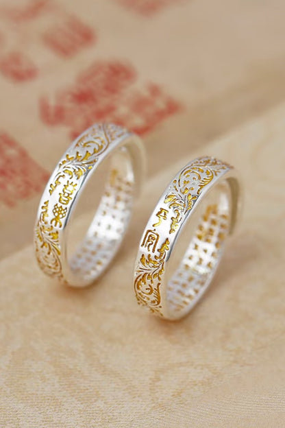 Bague en argent - Paix et joie - HanWen Shop