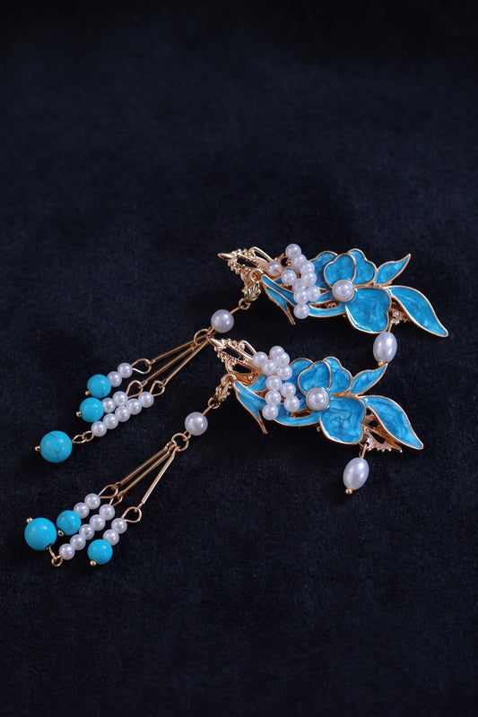 Barrette à cheveux - Bleu turquoise - HanWen Shop