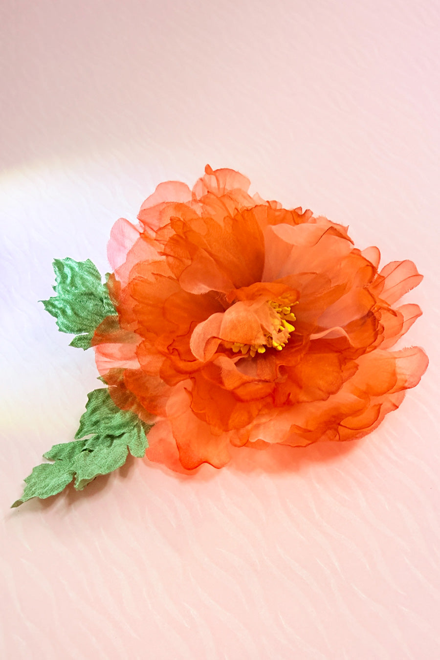 Barrette à cheveux - pivoine en soie - HanWen Shop