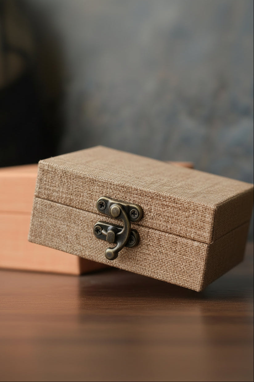 Boîte à sceau en toile de lin - HanWen Shop