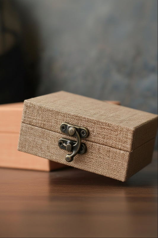Boîte à sceau en toile de lin - HanWen Shop
