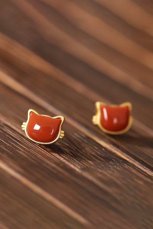 Boucles & Ear cuff Chat - HanWen Shop