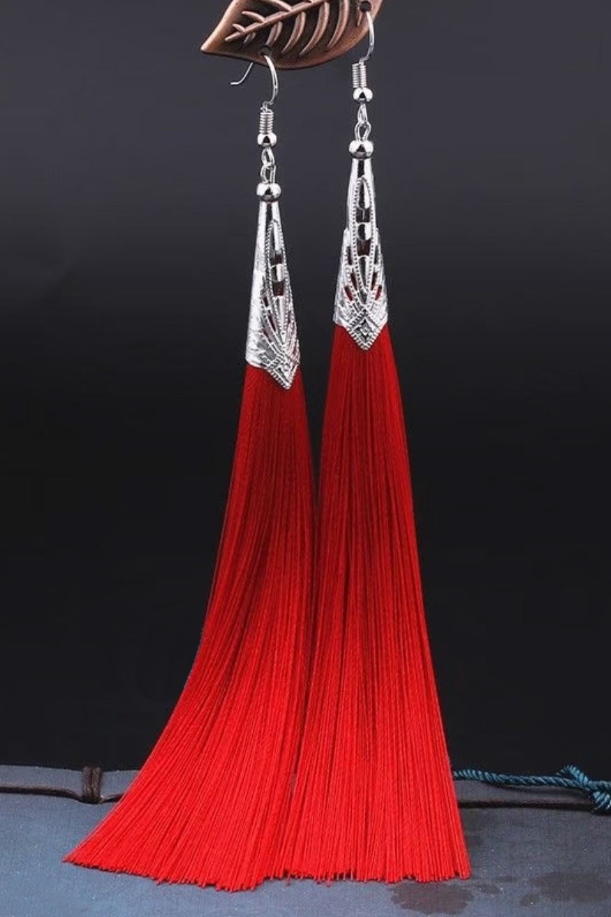 Boucles d’oreilles - Ethniques à longs pompons