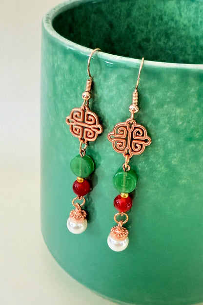 Boucles d’oreilles - Style jade - HanWen Shop