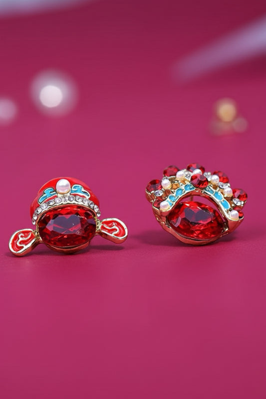 Boucles d’oreilles - Visage d’opéra chinois - HanWen Shop