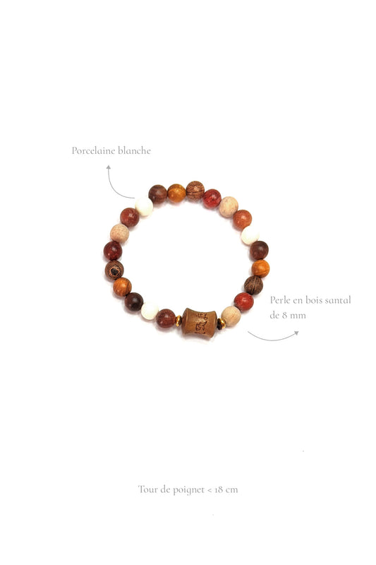Bracelet en Bois Santal naturelles - HanWen Shop