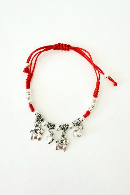 Bracelet cordon rouge - 12 signes du zodiaque - Chèvre - HanWen Shop