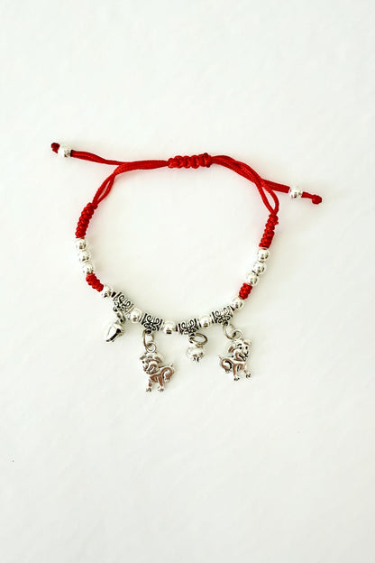 Bracelet cordon rouge - 12 signes du zodiaque - Chien - HanWen Shop