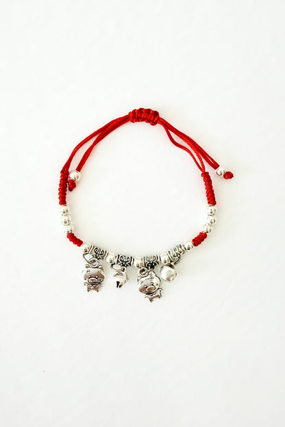Bracelet cordon rouge - 12 signes du zodiaque - Cochon - HanWen Shop