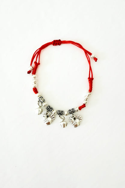 Bracelet cordon rouge - 12 signes du zodiaque - Coq - HanWen Shop