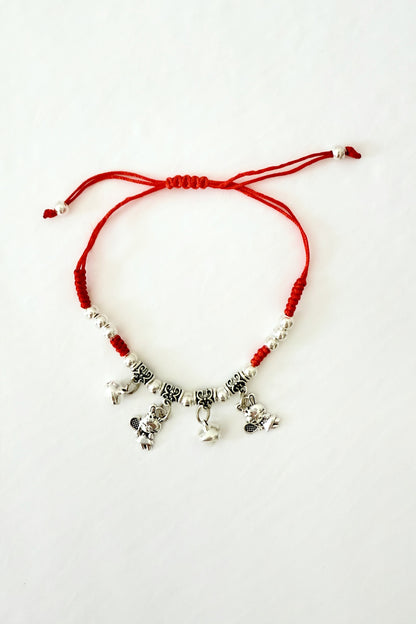 Bracelet cordon rouge - 12 signes du zodiaque - Lapin - HanWen Shop
