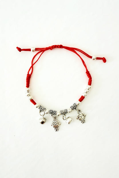 Bracelet cordon rouge - 12 signes du zodiaque - Singe - HanWen Shop