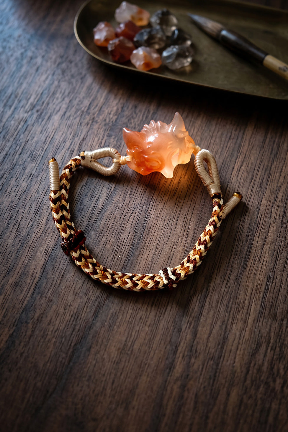 Bracelet cordon tressé - Renard mystique - HanWen Shop