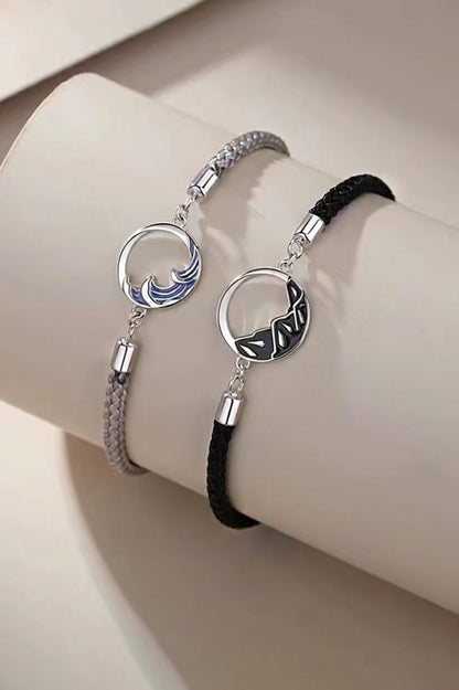 Bracelet couple – Paire de bracelets en argent -HanWen Shop