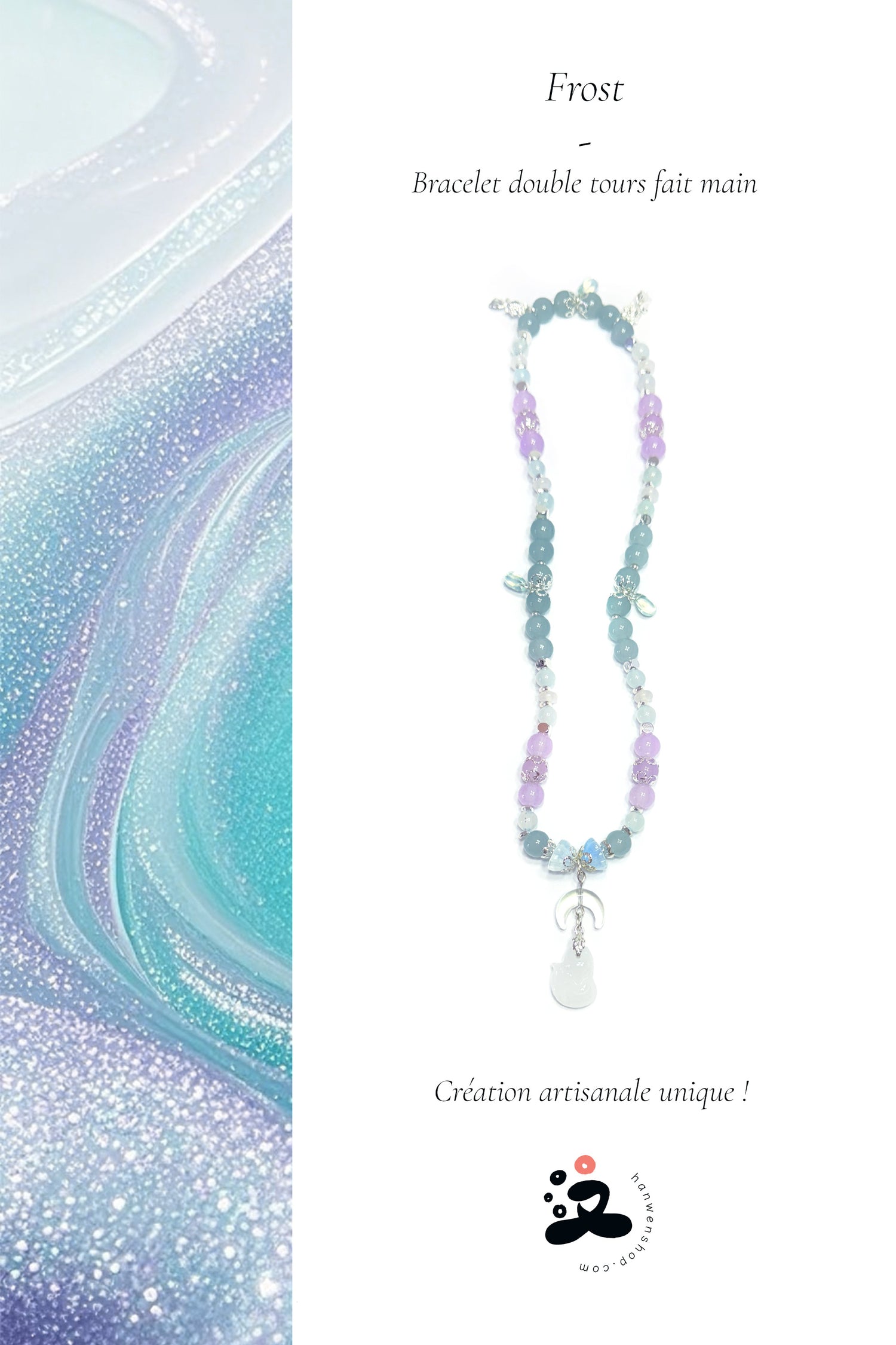 Bracelet double tour fait main - Frost