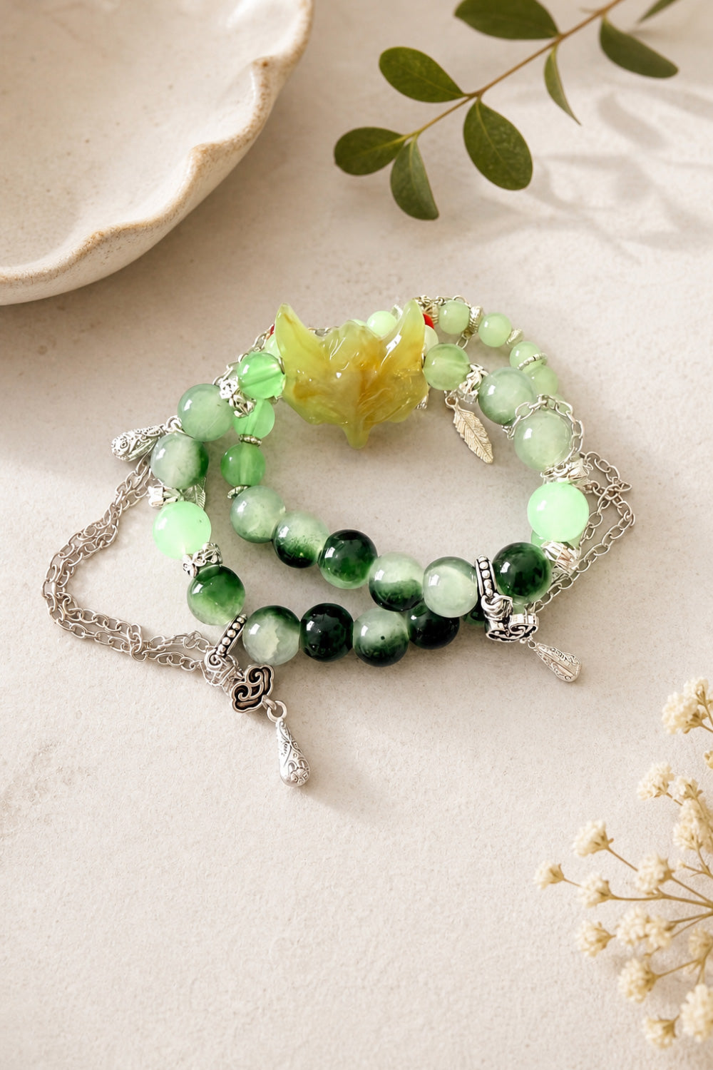 Bracelet double tours - Renard mystique - HanWen Shop