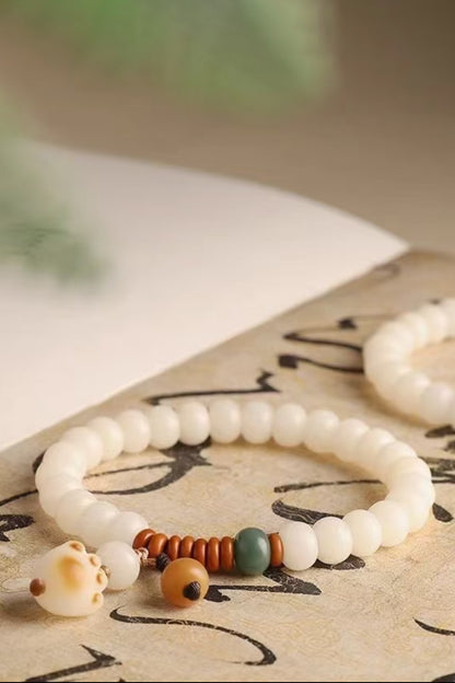 Bracelet en graines de Bodhi naturelles - Chat - HanWen Shop