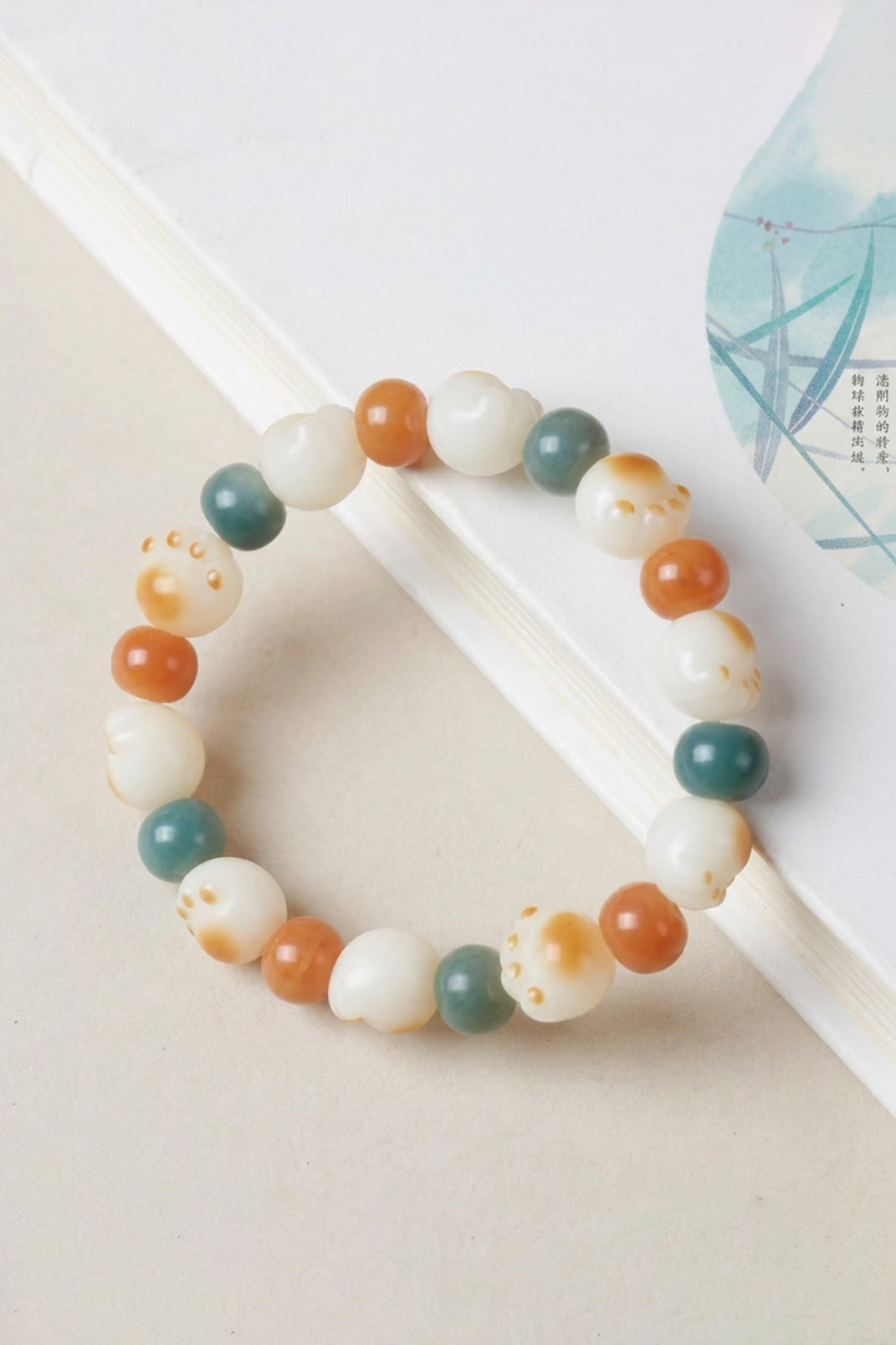 Bracelet en graines de Bodhi naturelles - Chat - HanWen Shop