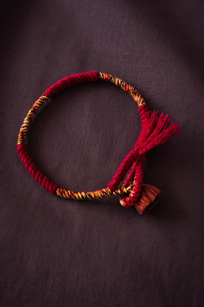 Bracelet rouge porte-bonheur – Perle en bois au choix - HanWen Shop
