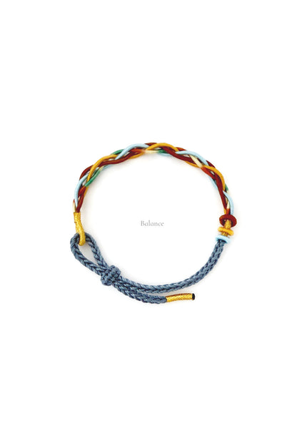 Bracelet tressé porte-bonheur fait main - aux couleurs des 12 signes du zodiaque - Balance - Hanwen Shop