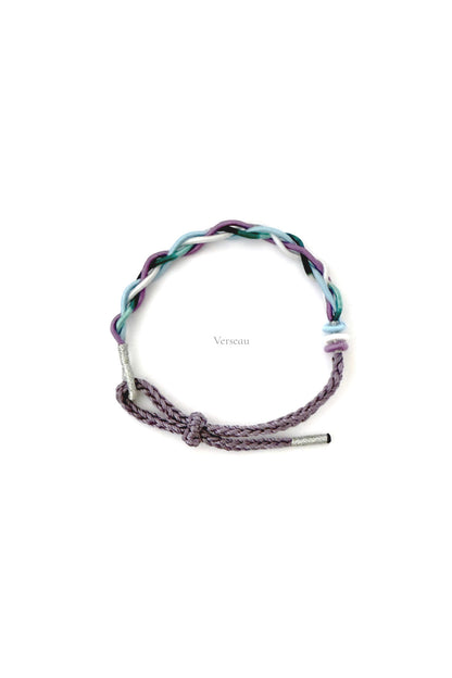 Bracelet tressé porte-bonheur fait main - aux couleurs des 12 signes du zodiaque - Verseau - Hanwen Shop