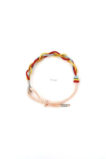 Bracelet tressé porte-bonheur fait main - aux couleurs des 12 signes du zodiaque - Vierge - Hanwen Shop