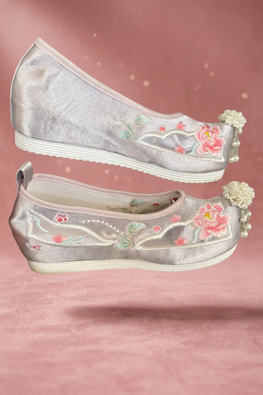 Chaussures brodées pour femme – Talon intérieur - HanWen Shop