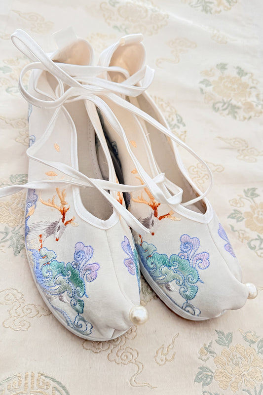 Chaussures brodées pour femme – Talon intérieur - HanWen Shop