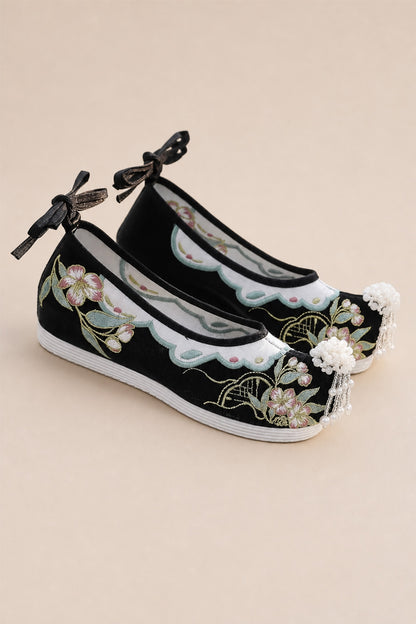 Chaussures brodées pour femme – Talon intérieur - HanWen Shop