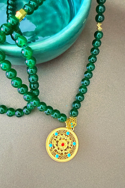 Collier de la dynastie Qing 清 - Chaîne longue en perles - HanWen Shop