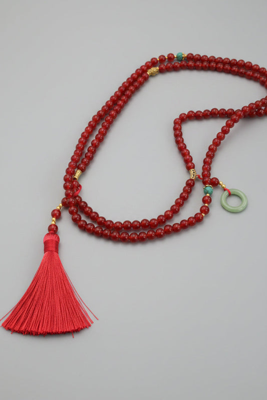 Collier de la dynastie Qing 清 - Chaîne longue en perles - HanWen Shop