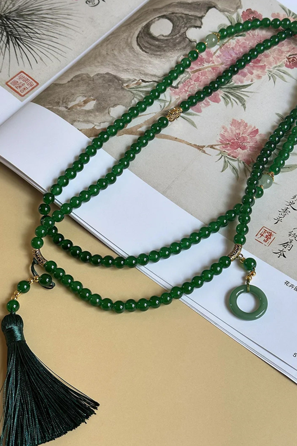 Collier de la dynastie Qing 清 - Chaîne longue en perles - HanWen Shop