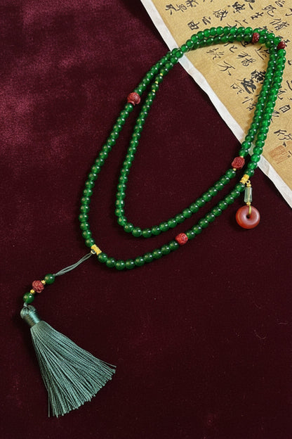 Collier de la dynastie Qing 清 - Chaîne longue en perles - HanWen Shop