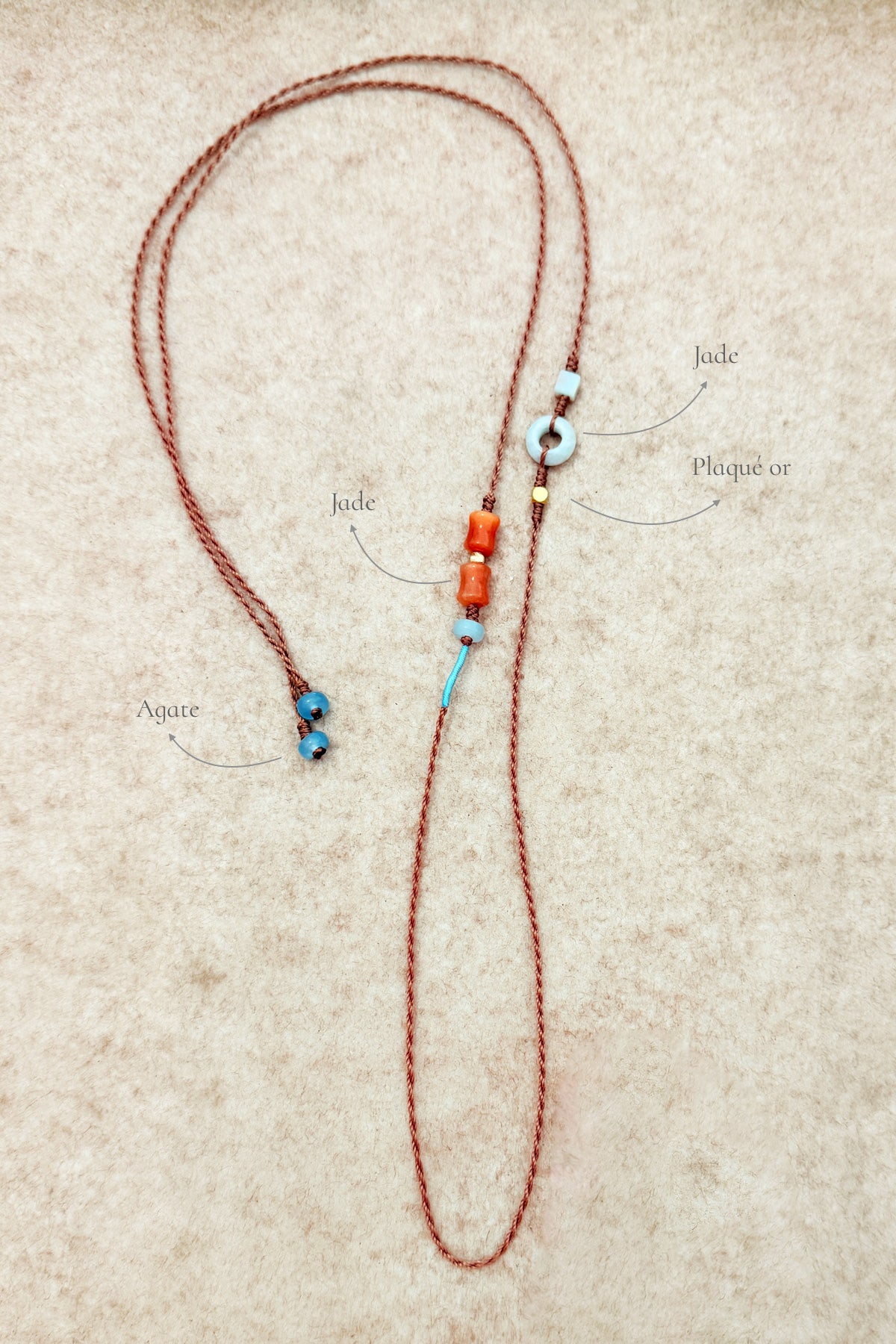 Collier personnalisé en pierre - Porte-bonheur - HanWen Shop